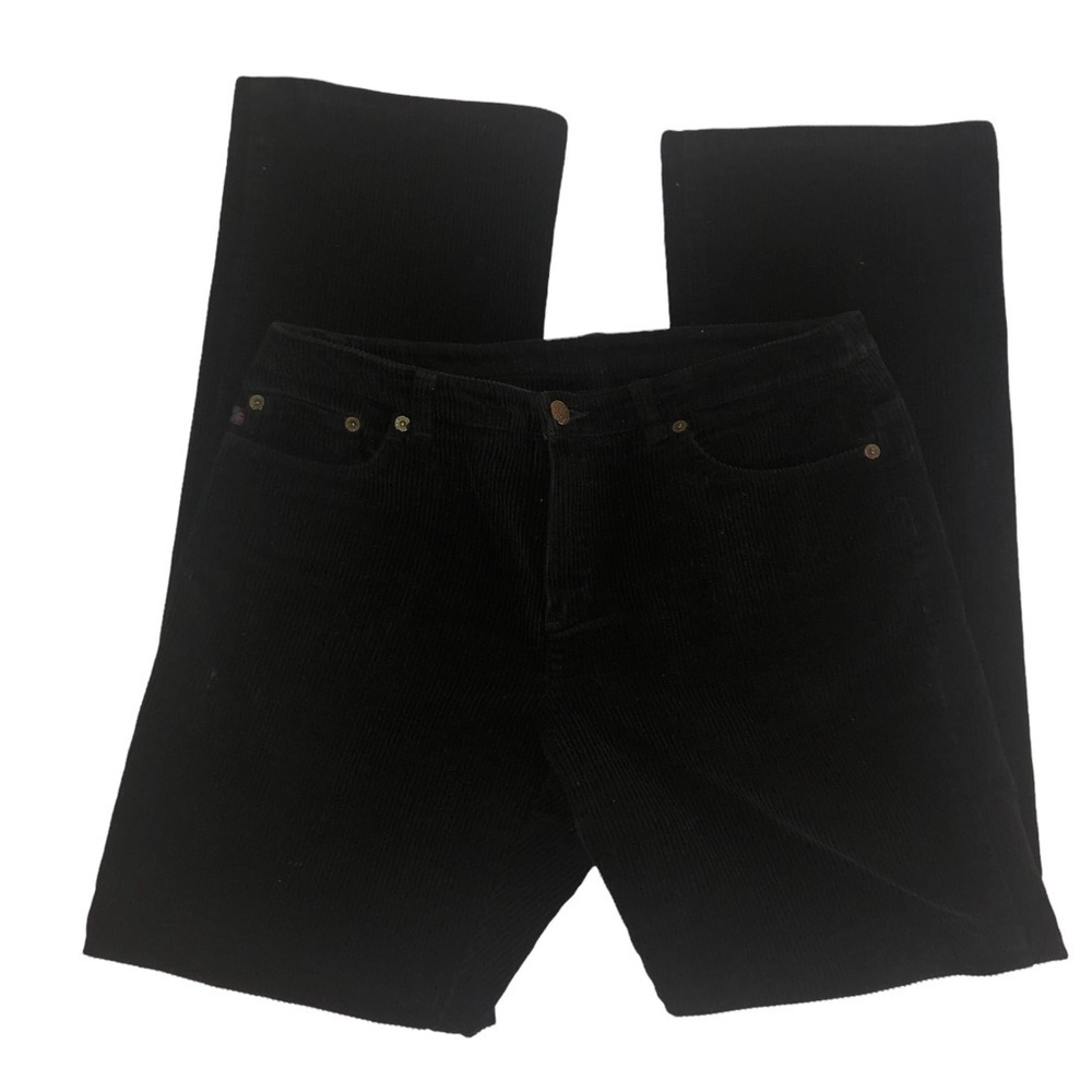 RALPH Ralph Lauren black wide wale corduroy straight leg 5 pocket cords jeans - Picture 2 of 7
